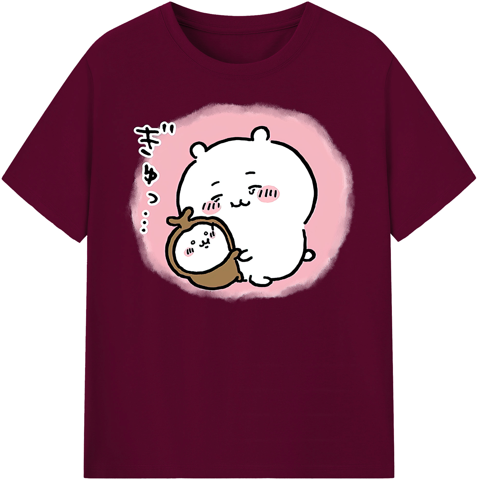 （画像用） ちいかわ ちいかわ Chii-kawa chiikawa レディースカジュアルプリントTシャツ（綿100％）